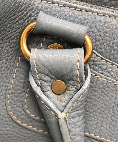 CELINE（セリーヌ）CELINE (セリーヌ) ブギーバッグ　ハンドバッグ スカイブルーの古着・服飾アイテム