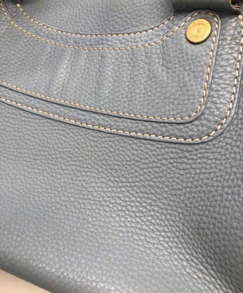 CELINE（セリーヌ）CELINE (セリーヌ) ブギーバッグ　ハンドバッグ スカイブルーの古着・服飾アイテム
