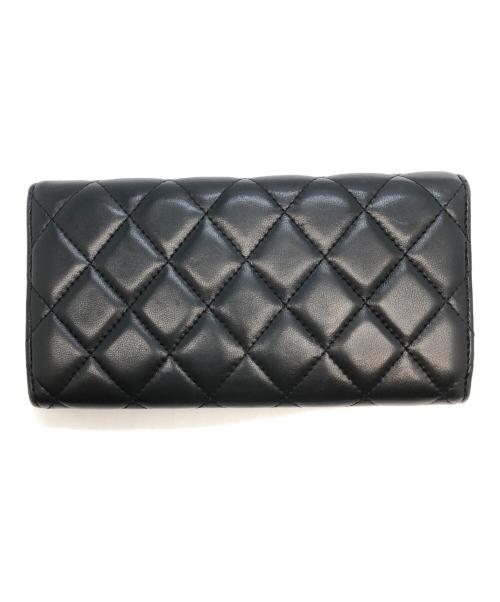 CHANEL（シャネル）CHANEL (シャネル) マトラッセ クラシック ロング フラップウォレット ブラックの古着・服飾アイテム