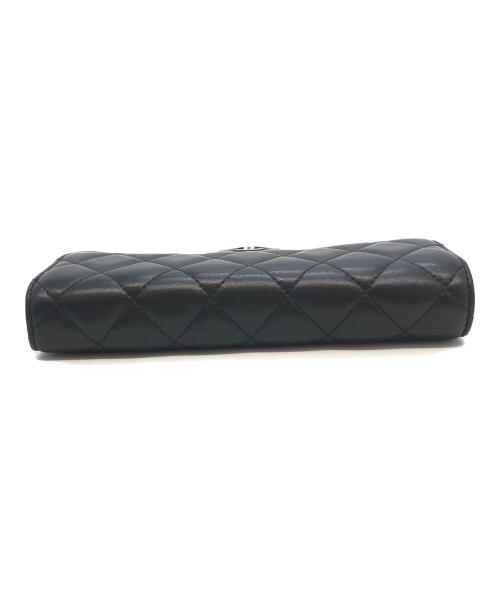 CHANEL（シャネル）CHANEL (シャネル) マトラッセ クラシック ロング フラップウォレット ブラックの古着・服飾アイテム