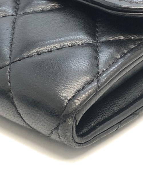 CHANEL（シャネル）CHANEL (シャネル) マトラッセ クラシック ロング フラップウォレット ブラックの古着・服飾アイテム