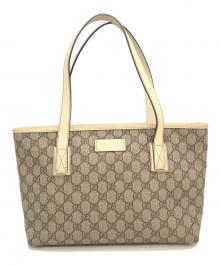 GUCCI（グッチ）の古着「GGスプリーム　ハンドバッグ」｜ブラウン×アイボリー
