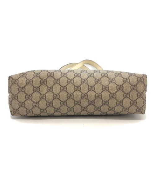 GUCCI（グッチ）GUCCI (グッチ) GGスプリーム　ハンドバッグ ブラウン×アイボリーの古着・服飾アイテム