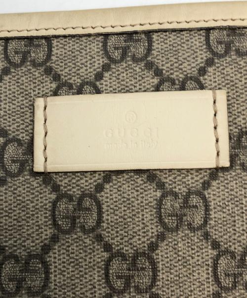 GUCCI（グッチ）GUCCI (グッチ) GGスプリーム　ハンドバッグ ブラウン×アイボリーの古着・服飾アイテム