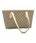 GUCCI (グッチ) GGスプリーム　ハンドバッグ ブラウン×アイボリー：35000円