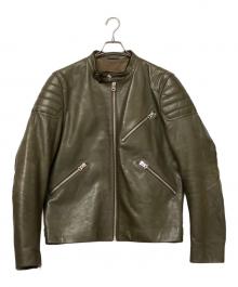 Acne studios（アクネ ストゥディオズ）の古着「レザージャケット OLIVER」｜オリーブ