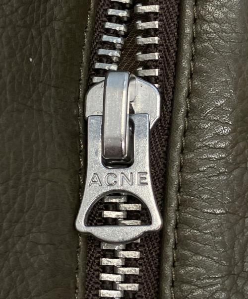 Acne studios（アクネ ストゥディオズ）ACNE STUDIOS (アクネ ストゥディオズ) レザージャケット OLIVER オリーブ サイズ:52の古着・服飾アイテム