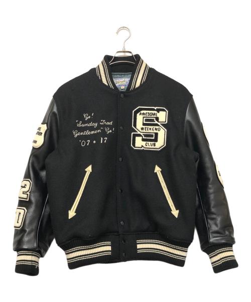 whitesville（ホワイツビル）WHITESVILLE (ホワイツビル) スタジャン ブラック サイズ:SIZE 42の古着・服飾アイテム