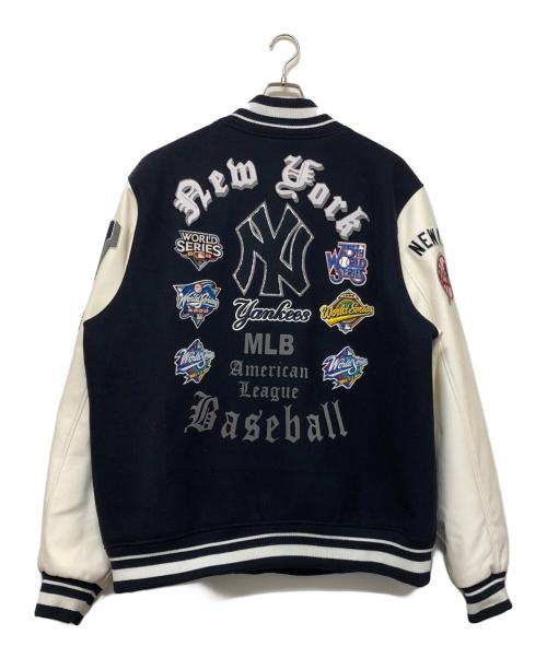 MLB（エムエルビー）MLB (エムエルビー) ブルゾン ネイビー×ホワイト サイズ:SIZE 3XLの古着・服飾アイテム
