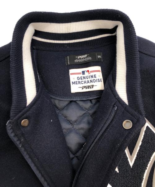 MLB（エムエルビー）MLB (エムエルビー) ブルゾン ネイビー×ホワイト サイズ:SIZE 3XLの古着・服飾アイテム