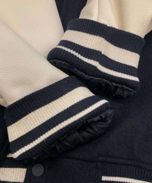MLB（エムエルビー）MLB (エムエルビー) ブルゾン ネイビー×ホワイト サイズ:SIZE 3XLの古着・服飾アイテム