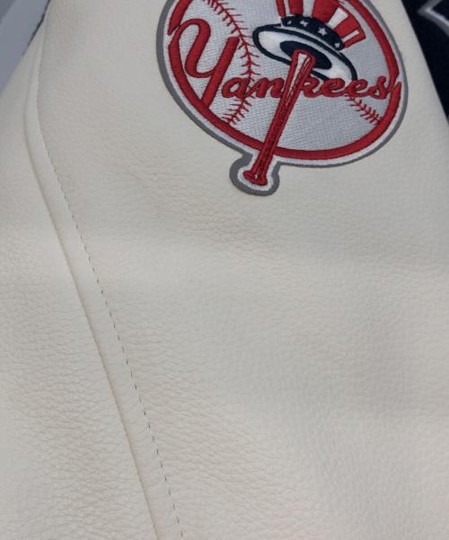 MLB（エムエルビー）MLB (エムエルビー) ブルゾン ネイビー×ホワイト サイズ:SIZE 3XLの古着・服飾アイテム