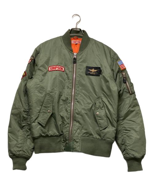 SIMPSON（シンプソン）SIMPSON (シンプソン) MA-1ジャケット グリーン サイズ:LLの古着・服飾アイテム