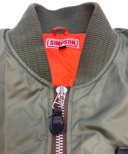 SIMPSON（シンプソン）SIMPSON (シンプソン) MA-1ジャケット グリーン サイズ:LLの古着・服飾アイテム
