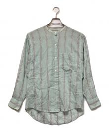 ISABEL MARANT ETOILE（イザベルマランエトワール）の古着「ストライプシャツ」｜グリーン