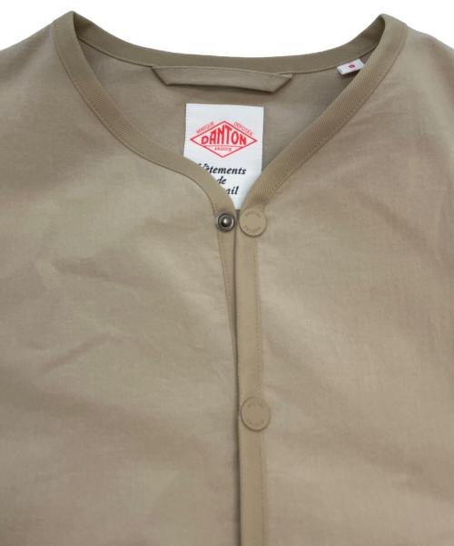 DANTON（ダントン）DANTON (ダントン) ノーカラージャケット ベージュ サイズ:SIZE Sの古着・服飾アイテム