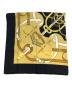 HERMES (エルメス) シルクスカーフ ゴールド×ブラック：7000円