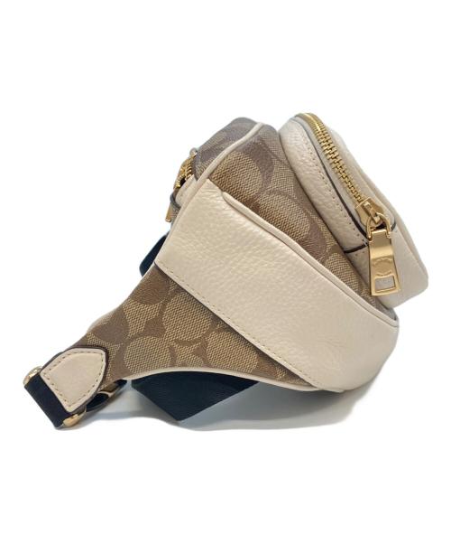 COACH（コーチ）COACH (コーチ) ボディバッグ ブラウン×ホワイトの古着・服飾アイテム