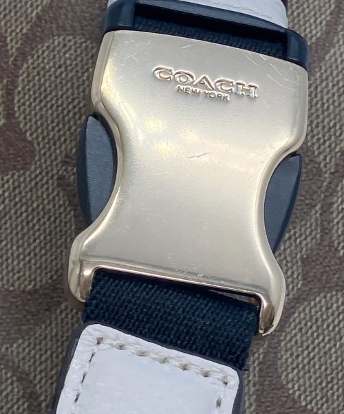 COACH（コーチ）COACH (コーチ) ボディバッグ ブラウン×ホワイトの古着・服飾アイテム