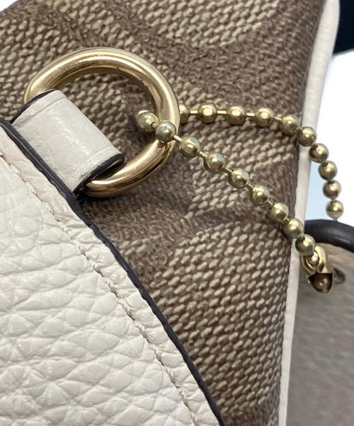 COACH（コーチ）COACH (コーチ) ボディバッグ ブラウン×ホワイトの古着・服飾アイテム