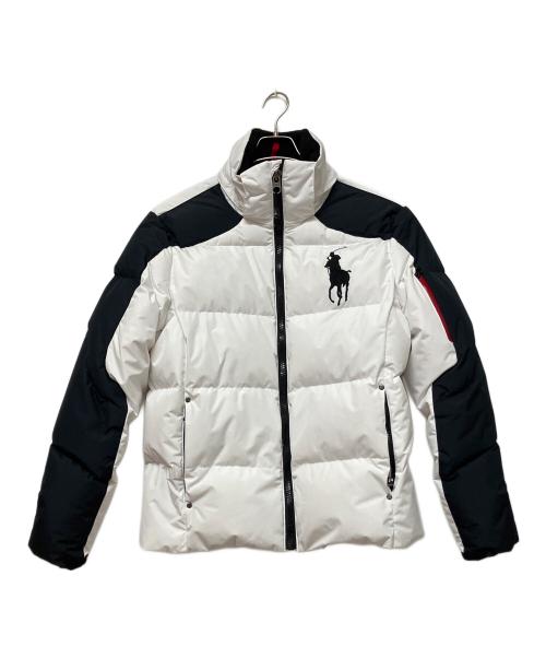 POLO RALPH LAUREN（ポロ・ラルフローレン）POLO RALPH LAUREN (ポロ・ラルフローレン) ダウンジャケット ホワイト×ネイビー サイズ:SIZE Sの古着・服飾アイテム