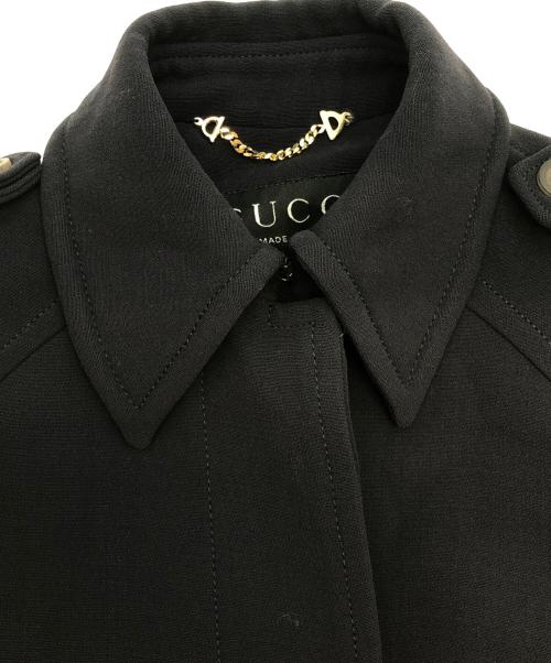 GUCCI（グッチ）GUCCI (グッチ) ポンチョ ブラック サイズ:SIZE 40の古着・服飾アイテム