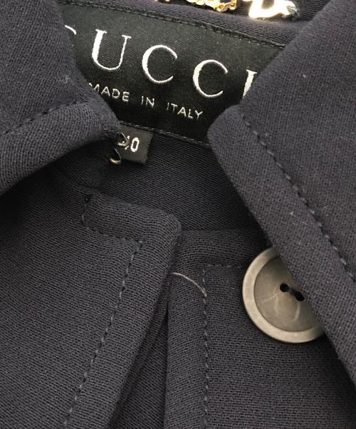 GUCCI（グッチ）GUCCI (グッチ) ポンチョ ブラック サイズ:SIZE 40の古着・服飾アイテム