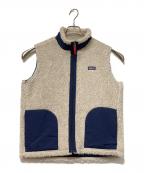 Patagoniaパタゴニア）の古着「ボアベスト」｜ホワイト×ネイビー