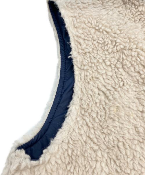 Patagonia（パタゴニア）Patagonia (パタゴニア) ボアベスト ホワイト×ネイビー サイズ:XLの古着・服飾アイテム