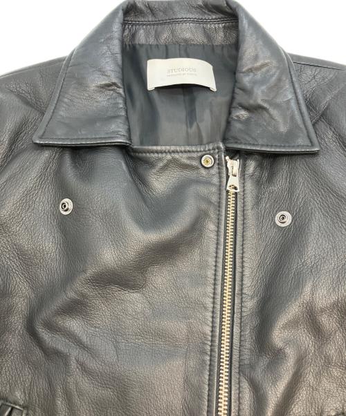 STUDIOUS（ステュディオス）STUDIOUS (ステュディオス) レザージャケット ブラック サイズ:1の古着・服飾アイテム