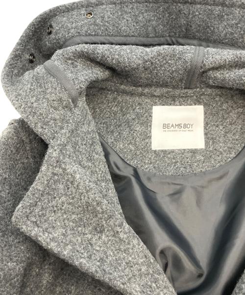 BEAMS BOY（ビームスボーイ）BEAMS BOY (ビームスボーイ) モッサー ロング ダッフルコート グレー サイズ:Freeの古着・服飾アイテム