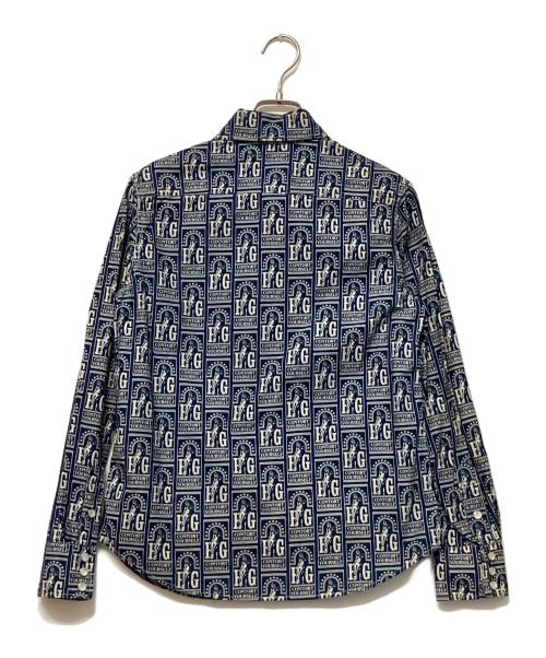 Hysteric Glamour（ヒステリックグラマー）Hysteric Glamour (ヒステリックグラマー) 長袖シャツ ブルー×ホワイト サイズ:SIZE Sの古着・服飾アイテム