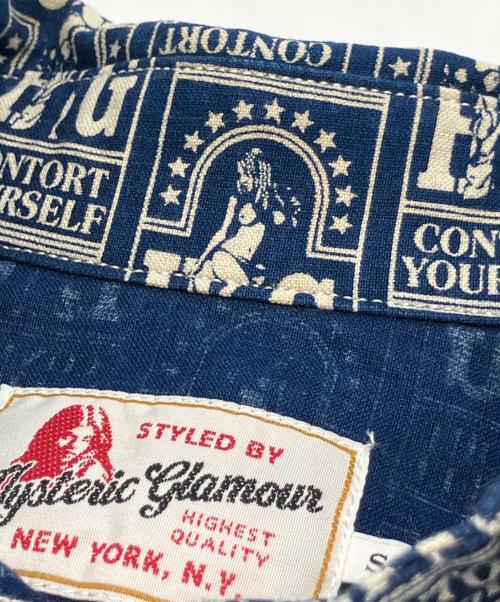 Hysteric Glamour（ヒステリックグラマー）Hysteric Glamour (ヒステリックグラマー) 長袖シャツ ブルー×ホワイト サイズ:SIZE Sの古着・服飾アイテム