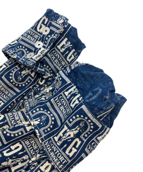 Hysteric Glamour（ヒステリックグラマー）Hysteric Glamour (ヒステリックグラマー) 長袖シャツ ブルー×ホワイト サイズ:SIZE Sの古着・服飾アイテム