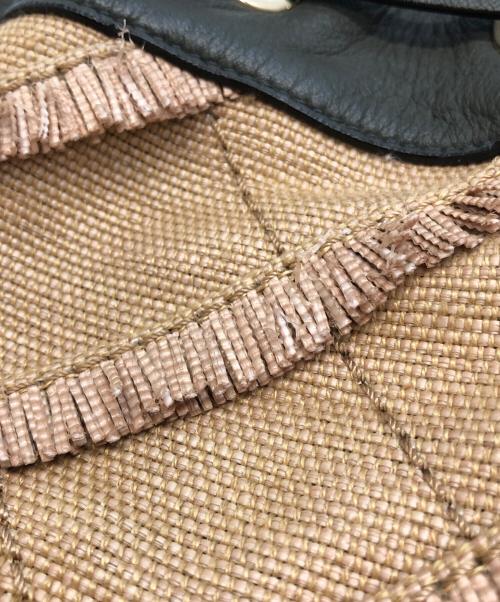 JIMMY CHOO（ジミーチュウ）JIMMY CHOO (ジミーチュウ) 巾着ショルダーバッグ ベージュ×グレーの古着・服飾アイテム