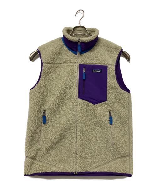 Patagonia（パタゴニア）Patagonia (パタゴニア) クラシックレトロXベスト カーキ×パープル サイズ:SIZE Mの古着・服飾アイテム