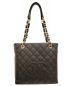CHANEL（シャネル）の古着「PSTトートバッグ」｜ブラック×ゴールド