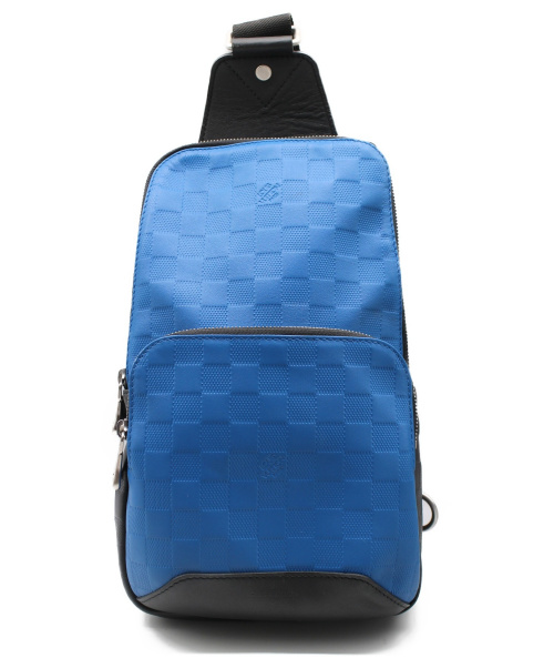 LOUIS VUITTON（ルイ ヴィトン）LOUIS VUITTON (ルイヴィトン) アベニュー・スリングバッグ/ボディーバッグ ブルー×ブラック サイズ:- ダミエアンフィンニ N42425 レザー MB0138の古着・服飾アイテム