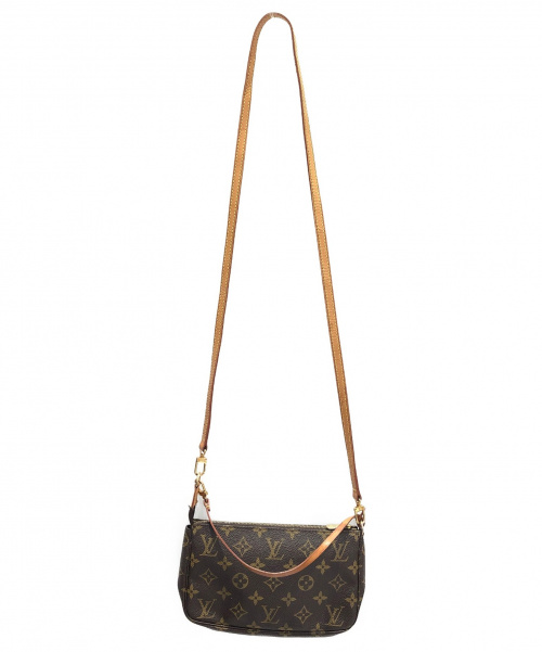 LOUIS VUITTON（ルイ ヴィトン）LOUIS VUITTON (ルイヴィトン) ポシェットアクセソワール ブラウン サイズ:ｰ モノグラム M40712 ダブルストラップの古着・服飾アイテム