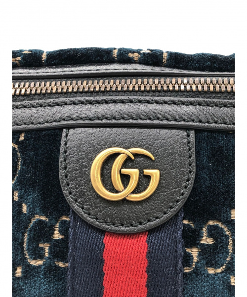 GUCCI（グッチ）GUCCI (グッチ) ベルトバッグ ネイビー 574968  204046の古着・服飾アイテム