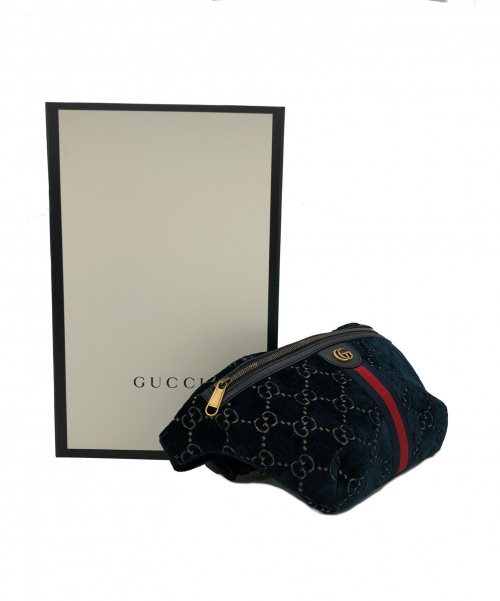 GUCCI（グッチ）GUCCI (グッチ) ベルトバッグ ネイビー 574968  204046の古着・服飾アイテム