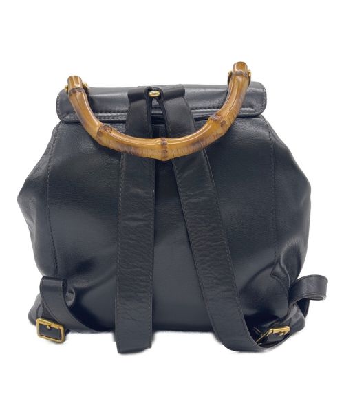 GUCCI（グッチ）GUCCI (グッチ) バンブー リュックサック ブラックの古着・服飾アイテム