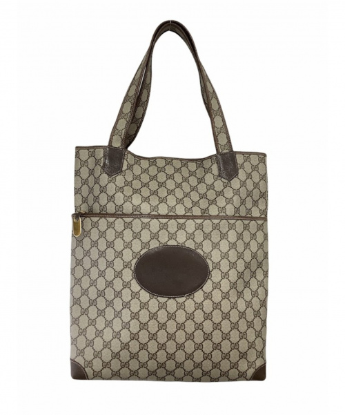 GUCCI（グッチ）GUCCI (グッチ) トートバッグ ブラウン OLD GUCCI 002 58 0054の古着・服飾アイテム
