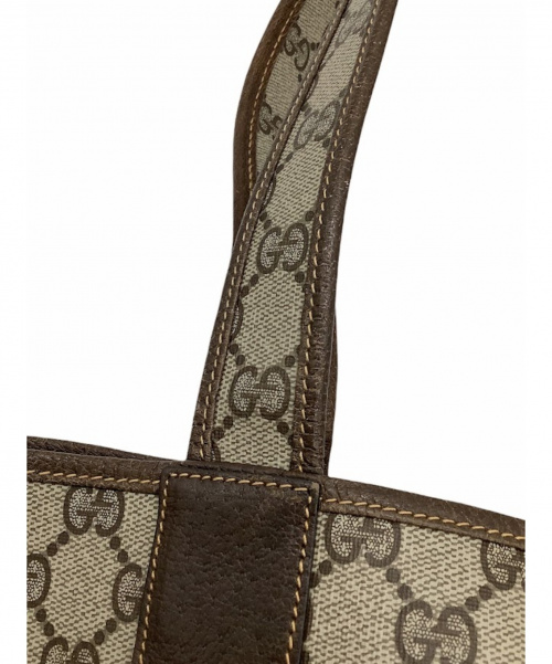 GUCCI（グッチ）GUCCI (グッチ) トートバッグ ブラウン OLD GUCCI 002 58 0054の古着・服飾アイテム