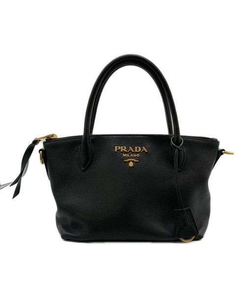 PRADA（プラダ）PRADA (プラダ) VITTERO DAINO　ハンドバッグ ブラックの古着・服飾アイテム