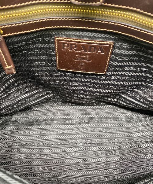 PRADA（プラダ）PRADA (プラダ) 2WAYショルダーバッグ ブラウンの古着・服飾アイテム
