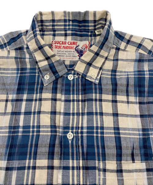 SUGAR CANE（シュガーケーン）SUGAR CANE (シュガーケーン) チェックシャツ ネイビー サイズ:SIZE Sの古着・服飾アイテム