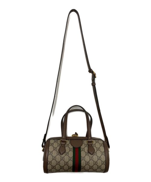 GUCCI（グッチ）GUCCI (グッチ) 2WAYショルダーバッグ ブラウンの古着・服飾アイテム