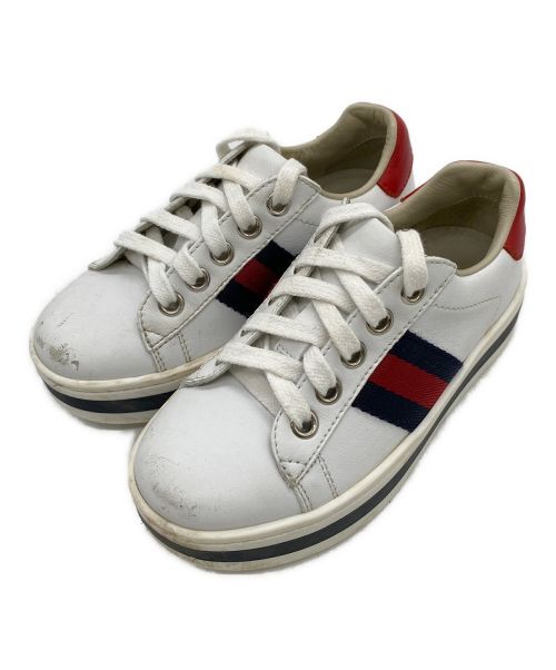 GUCCI（グッチ）GUCCI (グッチ) ローカットスニーカー ホワイト サイズ:27の古着・服飾アイテム