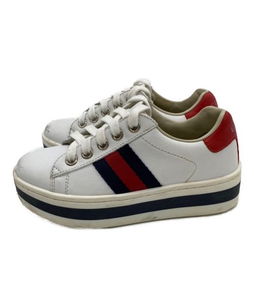 GUCCI（グッチ）GUCCI (グッチ) ローカットスニーカー ホワイト サイズ:27の古着・服飾アイテム